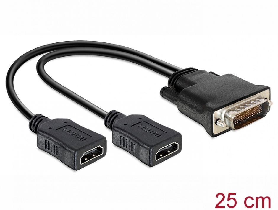 Imagine Cablu spliter DMS-59 la 2 x HDMI T-M, Delock 65280