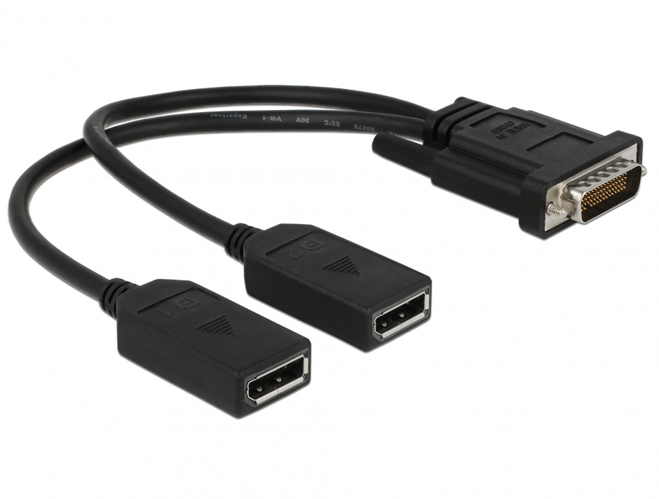 Imagine Adaptor DMS 59 la 2 x Displayport T-M, Delock 65354