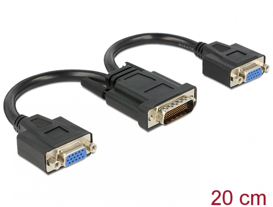 Imagine Adaptor LFH60 la 2 x VGA T-M 20 cm, Delock 65556
