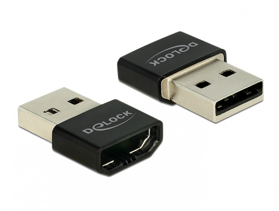 Imagine Adaptor HDMI la USB-A M-T pentru MHL Negru, Delock 65680