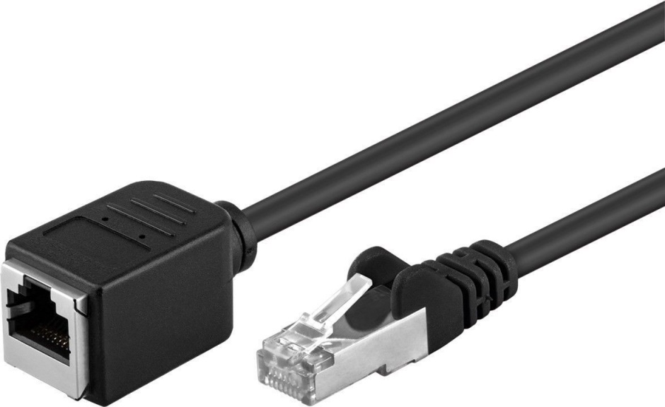 Imagine Cablu prelungitor FTP cat 5e RJ45 T-M 1.5m Negru, 73387