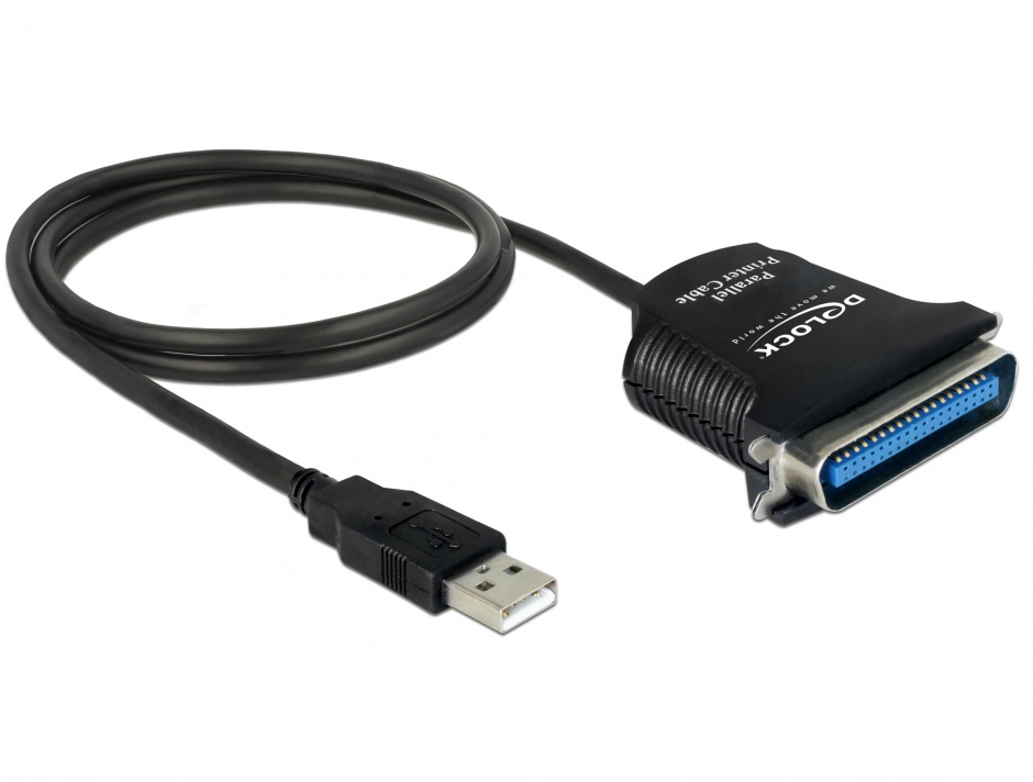 Imagine Cablu USB la paralel Centronics 36 pini 0.8m, Delock 82001