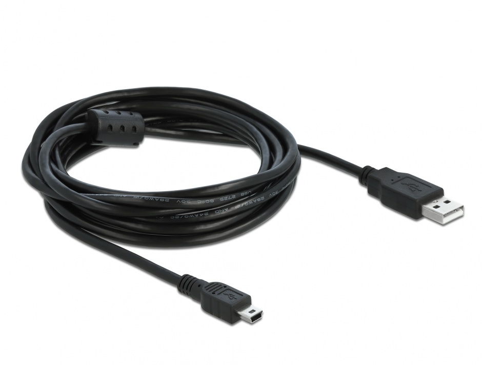Imagine Cablu USB 2.0 la mini USB 3m, Delock 82311 