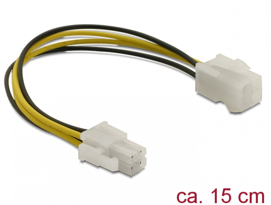 Imagine Cablu prelungitor alimentare intern P4 T-M, Delock 82428