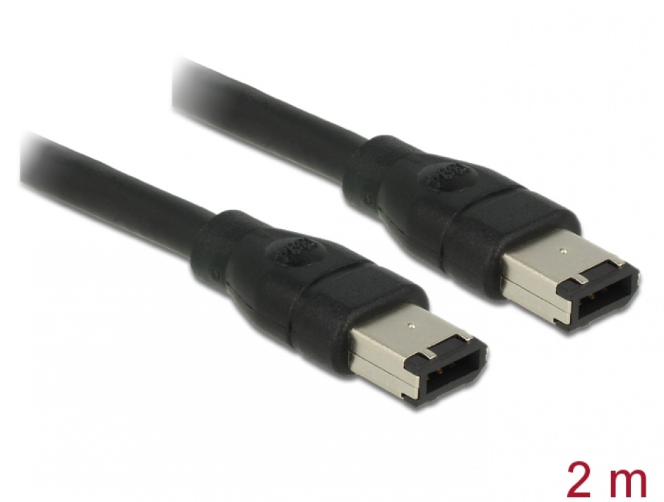 Imagine Cablu FireWire 6 pini la 6 pini 2m, Delock 82574