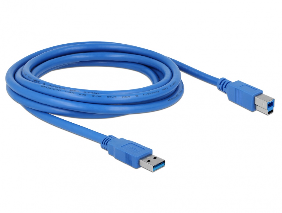 Imagine Cablu USB-B 3.0 la USB A T-T 3m, Delock 82581