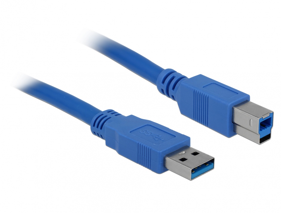 Imagine Cablu USB 3.0 tip A la tip B 5m T-T albastru, Delock 82582