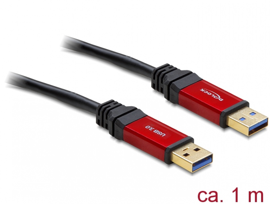 Imagine Cablu Premium  USB 3.0 T-T 1m, Delock 82744