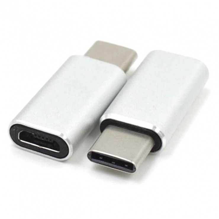 Imagine Adaptor USB tip C la micro USB-B T-M Argintiu, KUR31-06