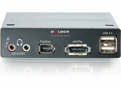 Imagine Multipanel 3.5″ eSATAp/USB 2.0/FireWire/HD-Audio, Delock 91477