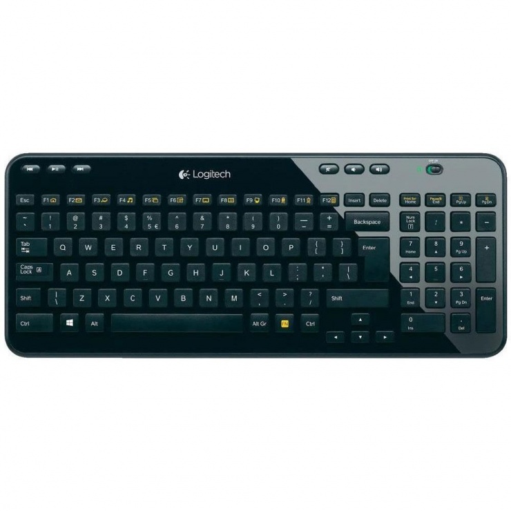 Imagine Tastatura Wireless Negru, Logitech K360