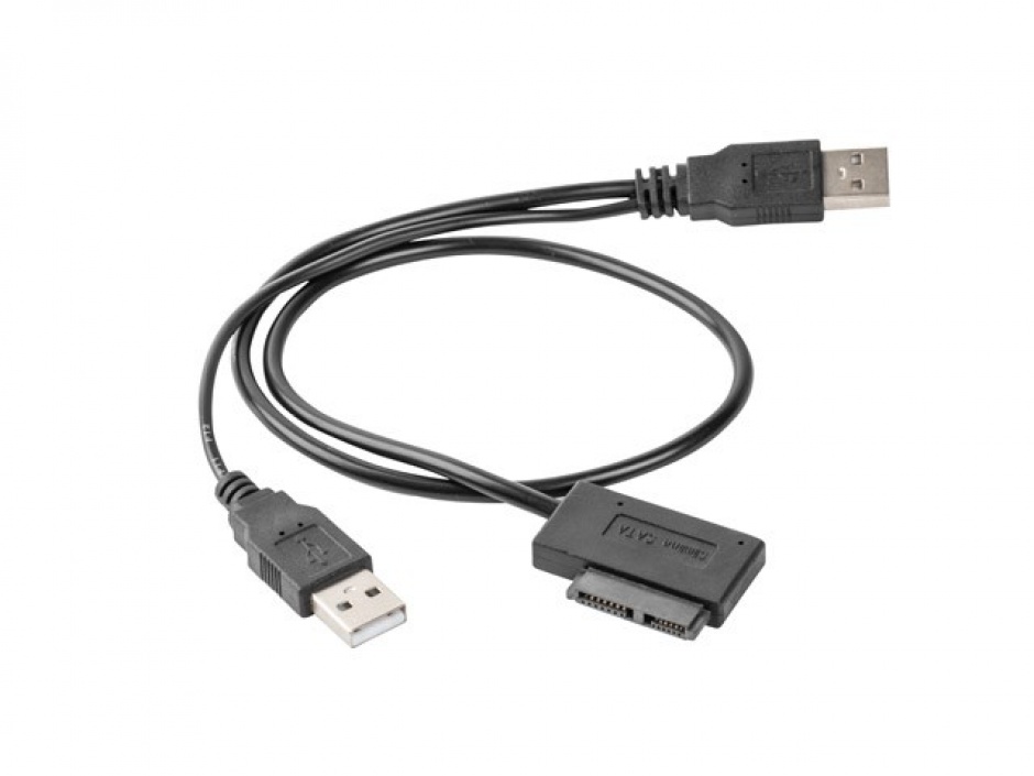 Imagine Cablu 2 x USB la Slim SATA HDD 0.5m, Gembird A-USATA-01