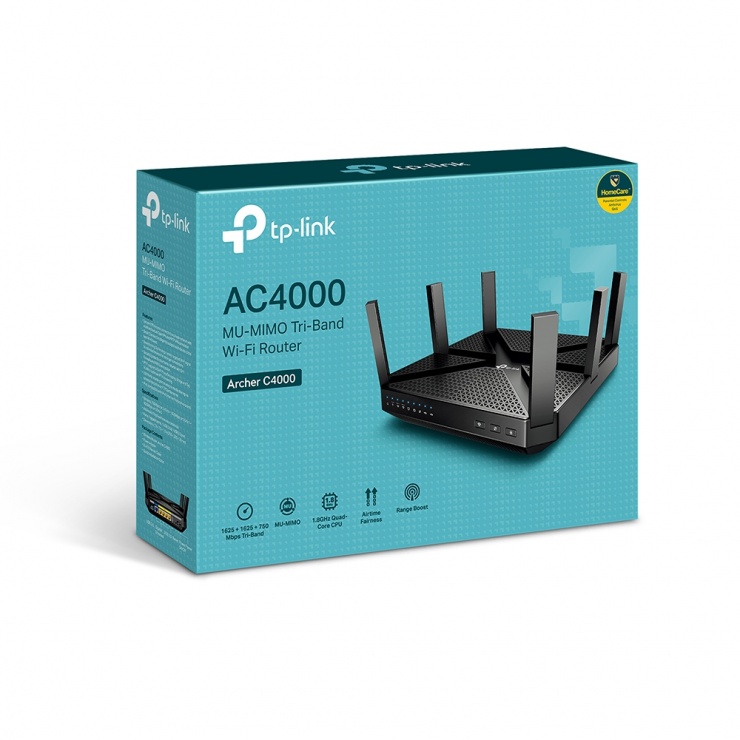 Imagine Router Wi-Fi Tri-Band MU-MIMO AC4000, TP-LINK Archer C4000-6