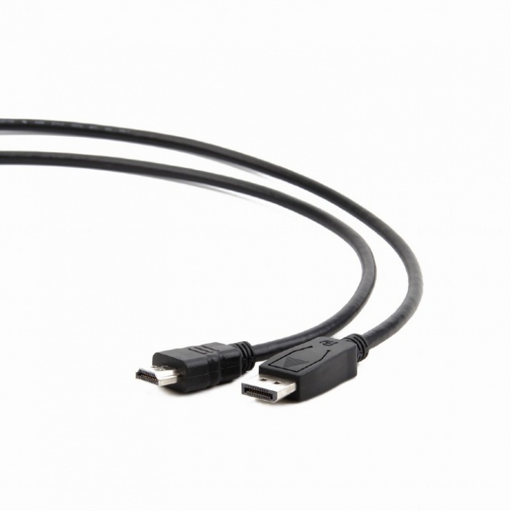 Imagine Cablu Displayport la HDMI T-T 5m Negru, Gembird CC-DP-HDMI-5M