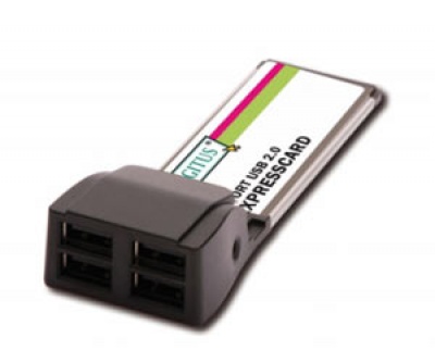 Imagine Placa Expresscard la USB 2.0, 4 porturi, DC-31203