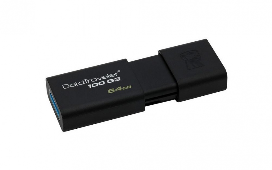 Imagine Stick USB 3.0 64GB DataTraveler Negru, Kingston DT100G3/64GB