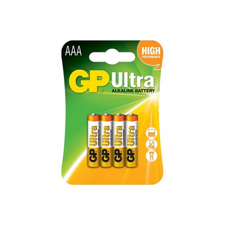 Imagine Blister 4 buc baterie LR3 AAA Ultra Alkaline, GP BATTERIES