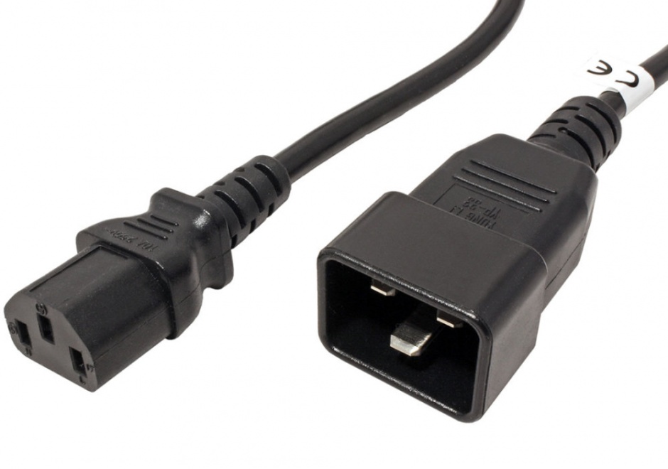 Imagine Cablu de alimentare IEC320 C13 la C20 1m Negru, KPSB1