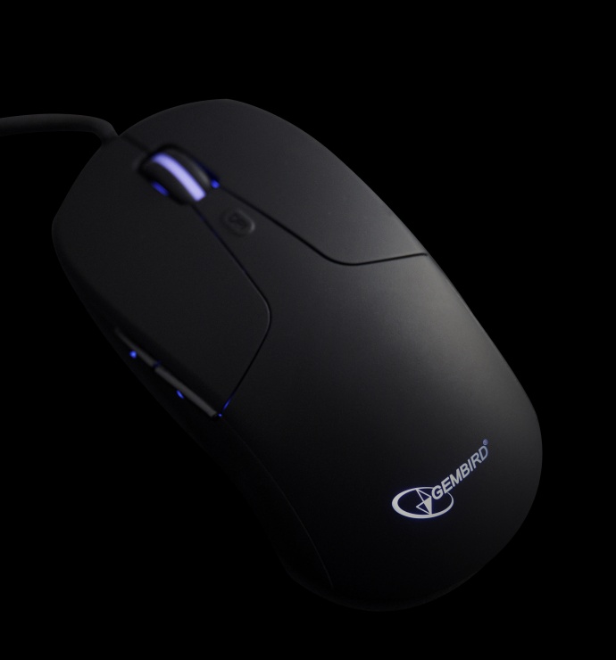 Imagine Mouse USB optic iluminat Negru, Gembird MUS-UL-01