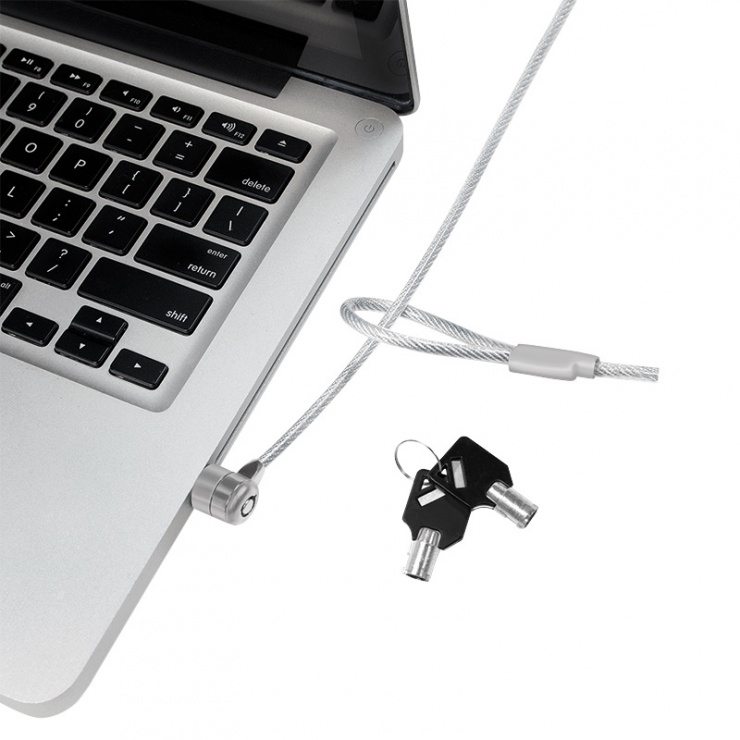Imagine Cablu antifurt laptop cu cheie, metal, Logilink NBS003-2