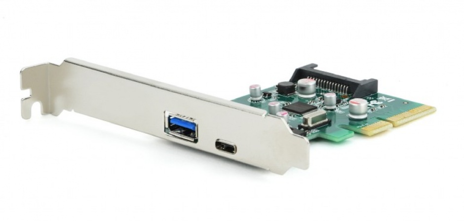 Imagine PCI Express cu 1 x USB 3.1-A + 1 x USB 3.1-C, Gembird PEX-U31-01