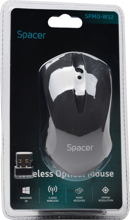 Imagine Mouse Wireless negru, Spacer SPMO-W02