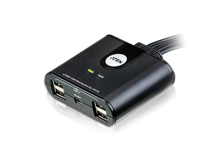 Imagine Switch USB 2.0 4 PC x 4 periferica, ATEN US424