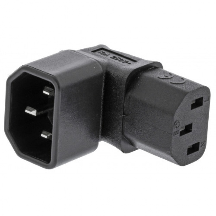 Imagine Conector de alimentare IEC320 C13 la C14 unghi 90 grade, VLEP11901B