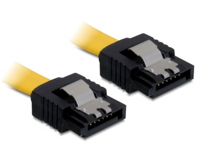 Imagine Cablu SATA drept-drept cu fixare 1M, Delock 82484