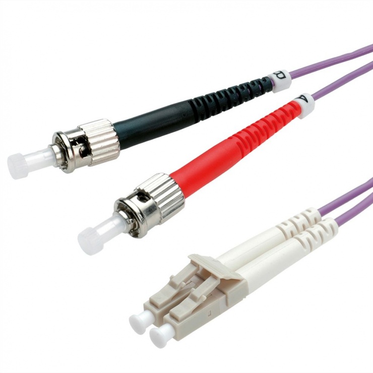 Imagine Cablu fibra optica LC-ST OM4 duplex multimode 0.5m, Value 21.99.8770