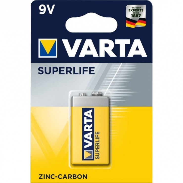 Imagine Baterie Varta 9V Superlife Zinc-Carbon