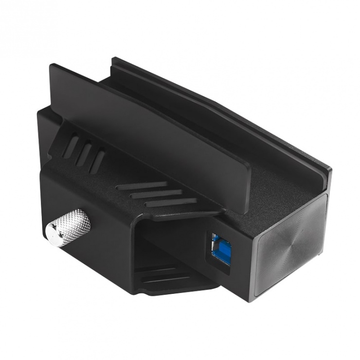 Imagine HUB USB 3.0 cu 4 porturi carcasa metalica Negru, Logilink UA0348