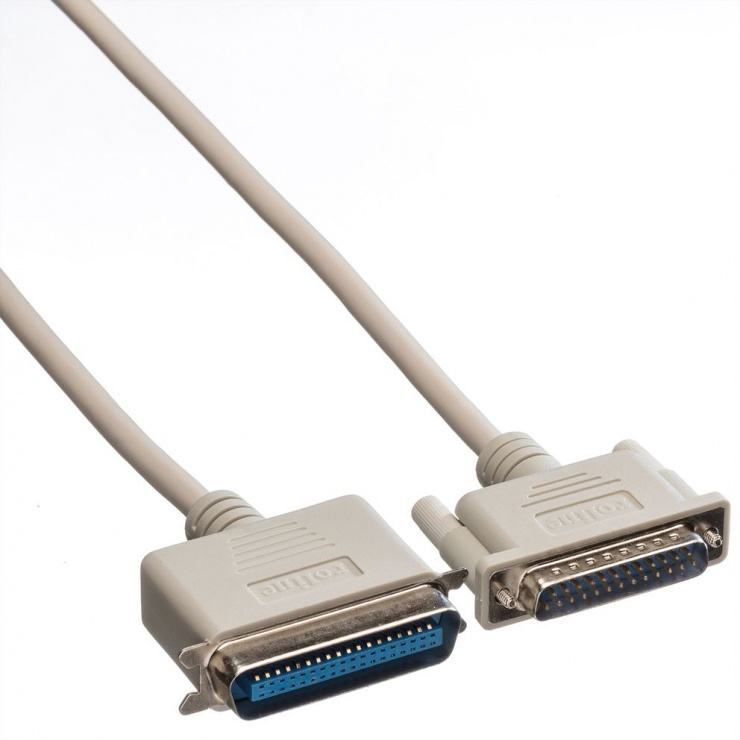 Imagine Cablu imprimanta paralel bidirectional DB25 la Centronics 4.5m, Roline 11.01.1045