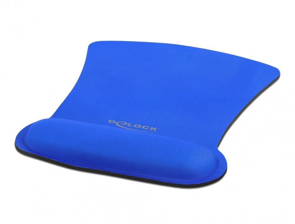 Imagine Mouse pad ergonomic cu suport pentru incheietura mainii Bleu, Delock 12699