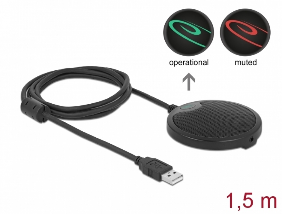 Imagine Microfon omnidirectional pentru conferinte, Delock 20672