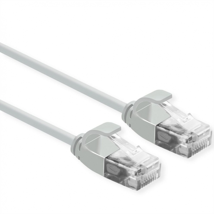 Imagine Cablu de retea Slim cat 6A UTP LSOH 1.5m Gri, Roline 21.15.3904