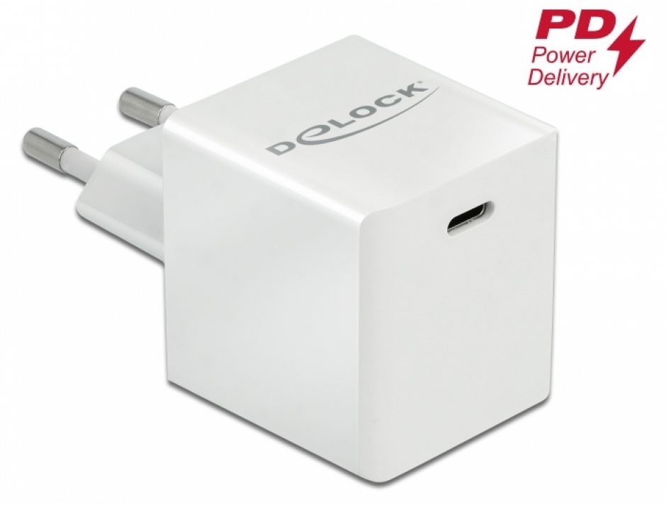 Imagine Incarcator priza 1 x USB-C PD 3.0 compact 40W, Delock 41446