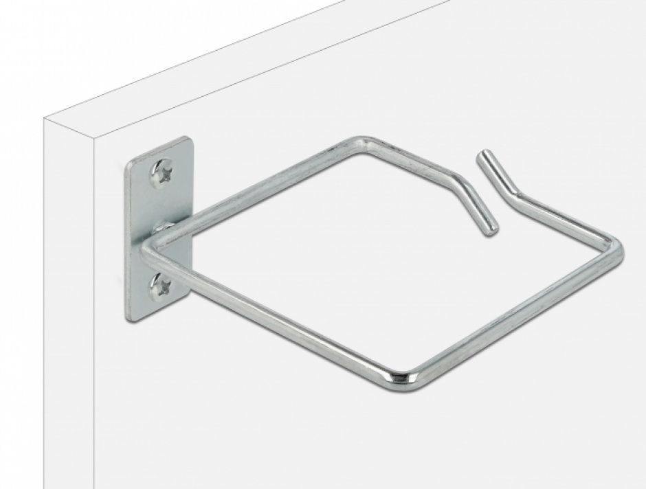 Imagine Suport metalic pentru cabluri montare in cabinet 80 x 80mm, Delock 66518