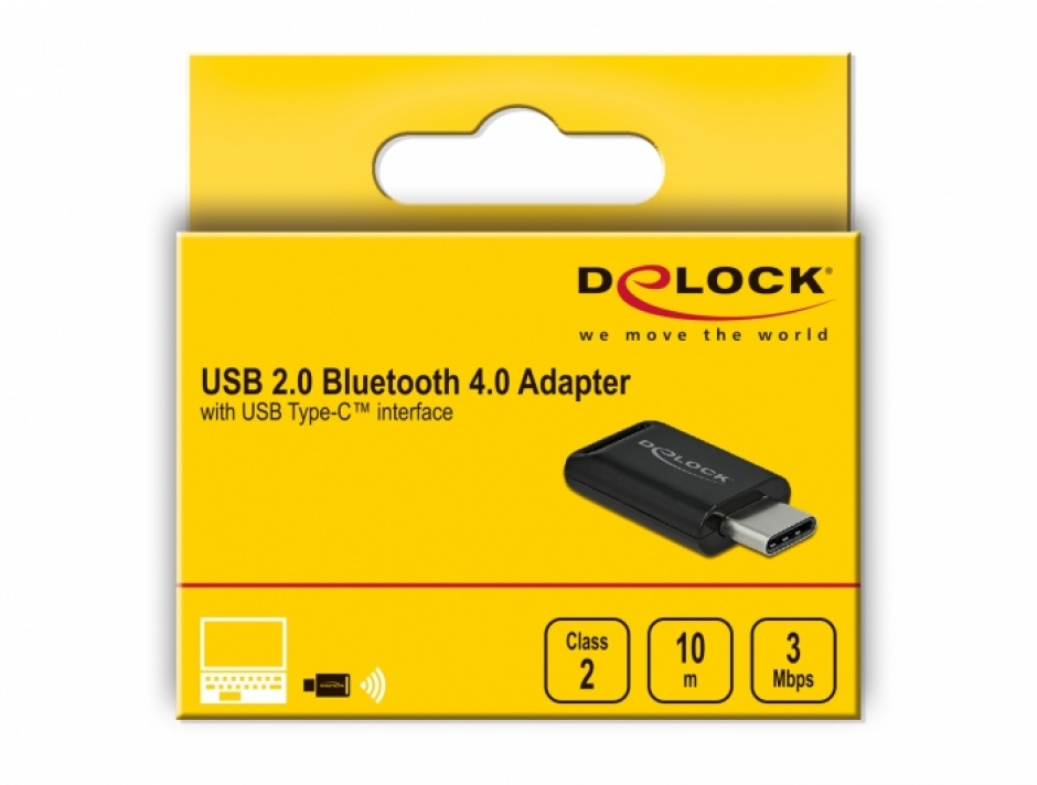 Imagine Adaptor USB 2.0-C Bluetooth 4.0 dual mode + EDR, Delock 61003