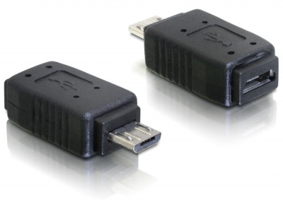 Imagine Adaptor USB micro A+B la USB micro B M-T, Delock 65033