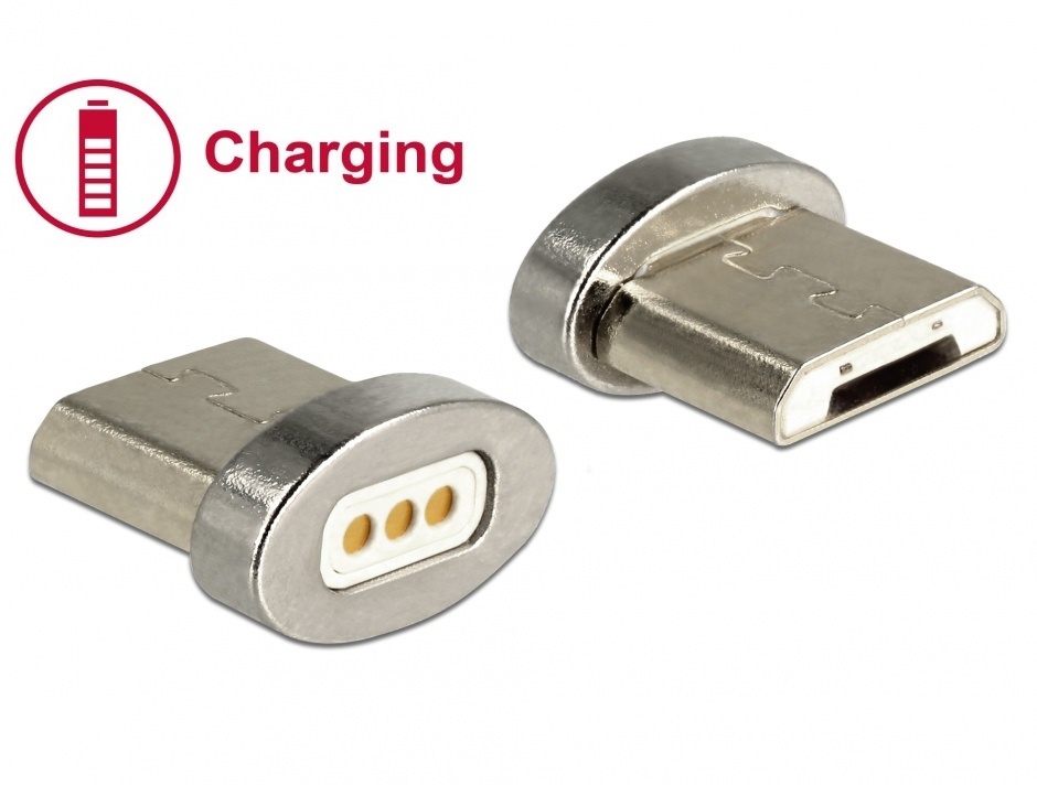 Imagine Adaptor magnetic pentru incarcare micro USB-B pentru 85705/85725, Delock 65929
