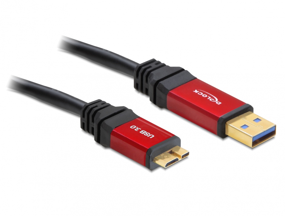 Imagine Cablu USB 3.0 la micro USB-B T-T 5m Premium, Delock 82763