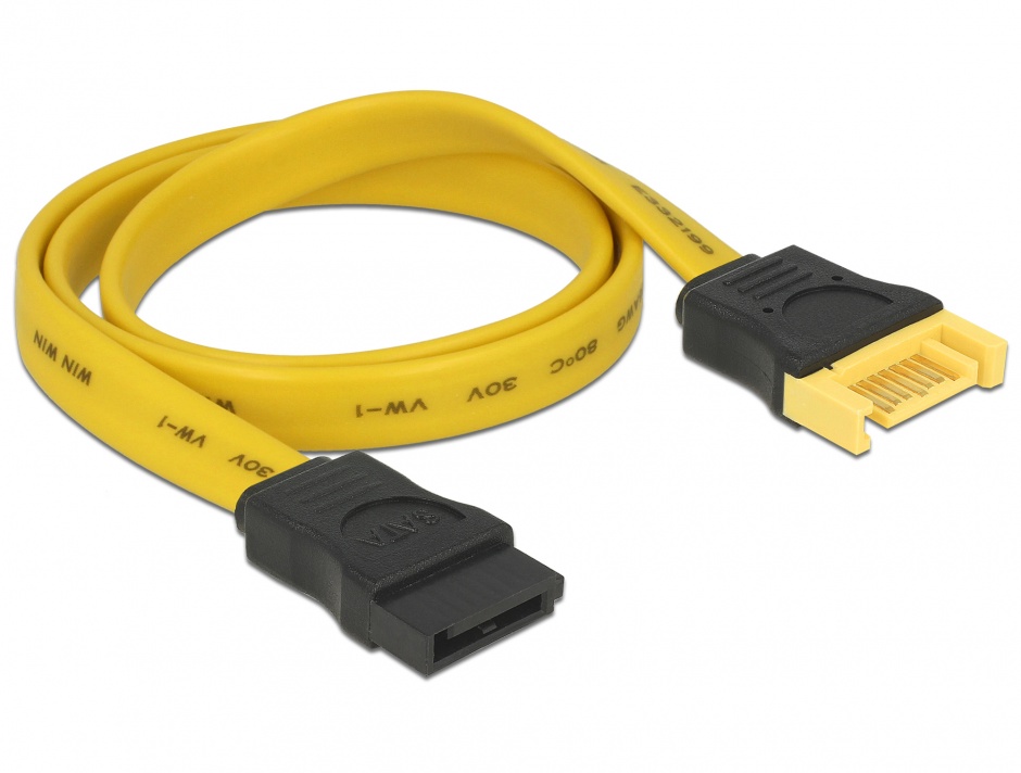 Imagine Cablu prelungitor SATA III 6 Gb/s T-M 50cm, Delock 82854