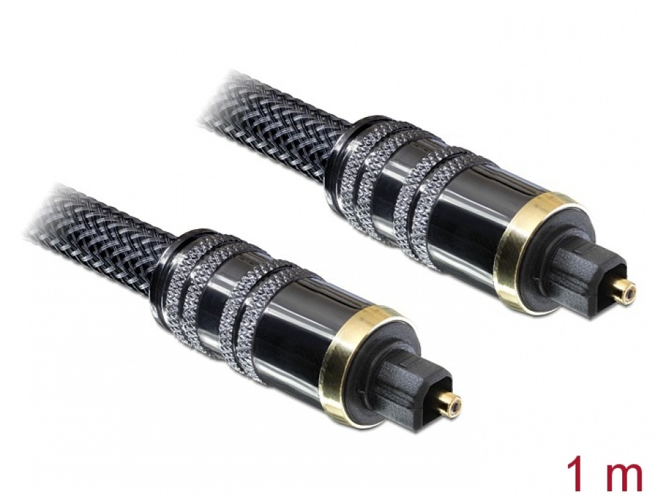 Imagine Cablu optic ecranat Toslink T-T 1M, Delock 82899