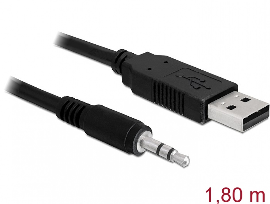 Imagine Cablu USB la Serial TTL 3.5 jack 1.8 m (5 V), Delock 83115