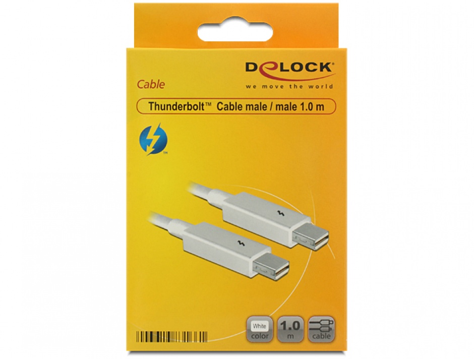 Imagine Cablu Thunderbolt 2 T-T 1m Alb, Delock 83166