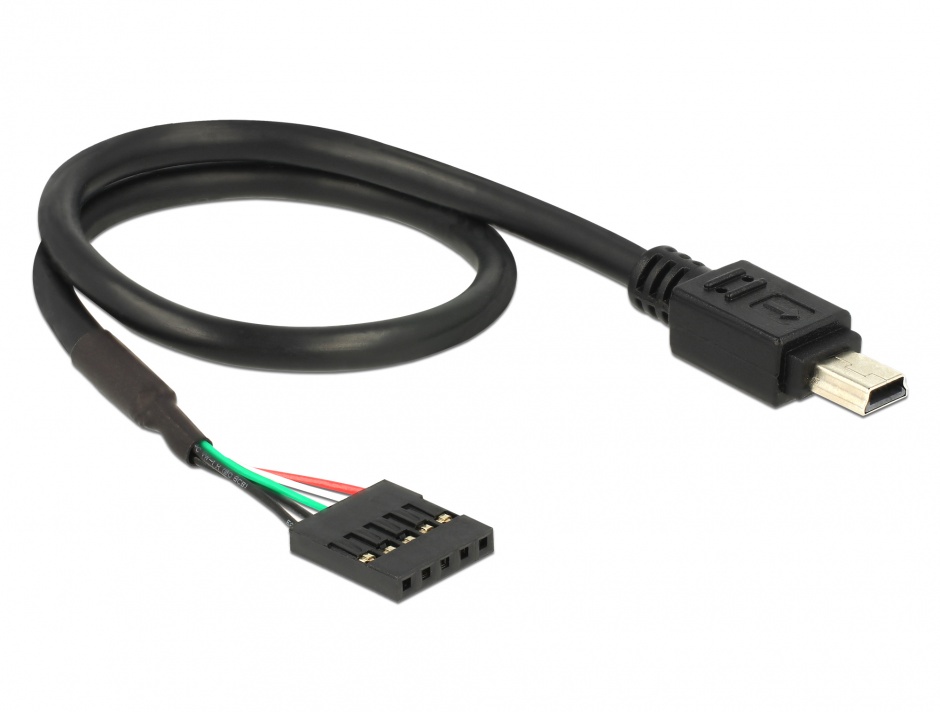 Imagine Cablu USB 2.0 pin header la USB mini M-T 30 cm, Delock 83170