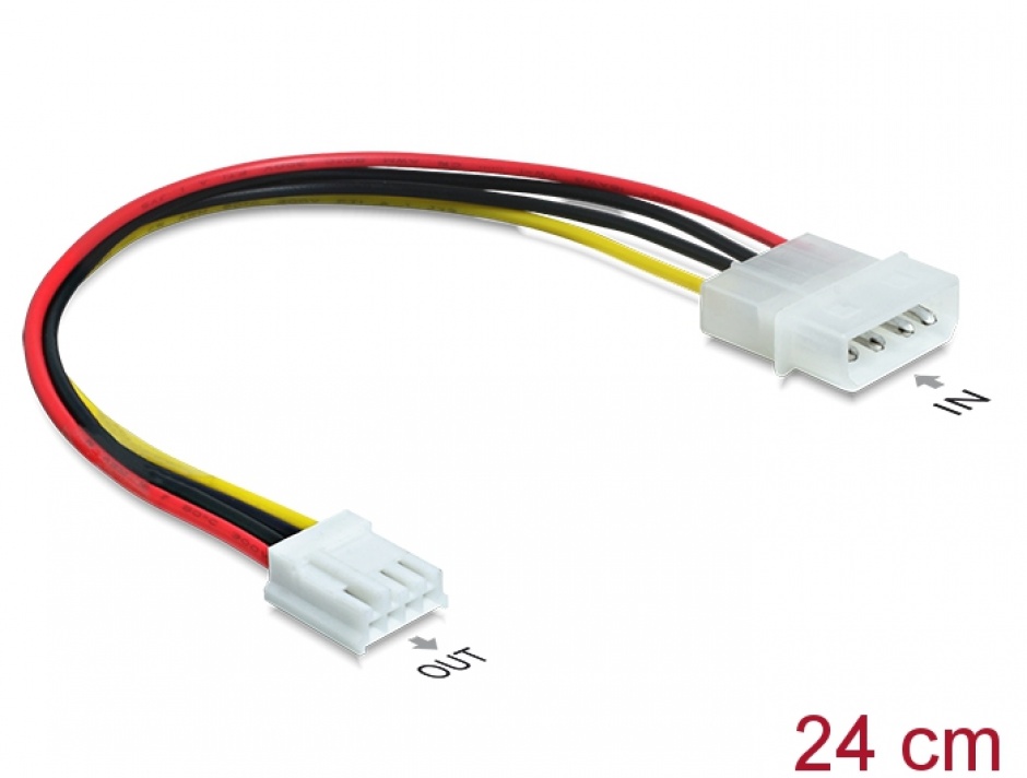 Imagine Cablu de alimentare Molex 4 pini la floppy T-M, Delock 83184