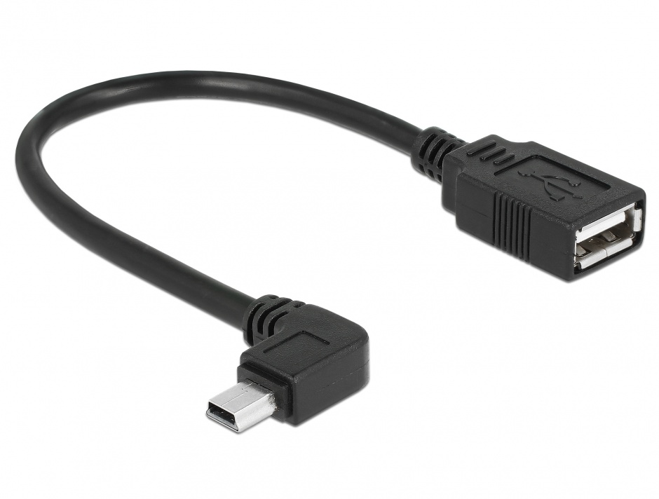 Imagine Cablu mini USB la USB 2.0 T-M OTG 16 cm, Delock 83245