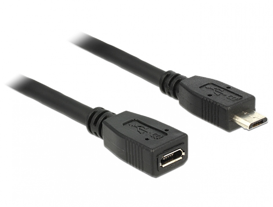 Imagine Cablu prelungitor micro USB tip B T-M 1m, Delock 83248